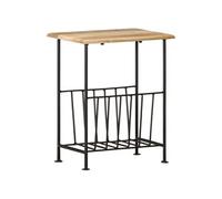 vidaXL Porte-revues 40x30x50 cm Bois de manguier solide et acier Multicolore