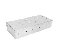 TIKATARER Boîte de Fumage, Conception Rectangulaire de Grande capacité en Acier Inoxydable brossé pour Barbecue, avec Copeaux de Bois, pour Le Camping, Le Pique-Nique et la Cuisine en Plein Air