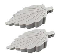 TIKATARER Butée de Porte Robuste pour le Bureau à Domicile, Cale de Porte en Forme de Feuille Souple, sans Outils Sous le Boudin pour Tapis, Bois Dur |Réduction du Bruit et Protection contre le (GRAY)