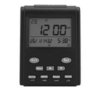 TIKATARER Horloge de Prière Islamique avec Alarme Azan, Programmation | Horaires de Prière de 1500 Villes, 5 Alarmes Adhan, Musique de La Mecque, Température, Fonctionne à Piles