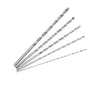 TIKATARER Jeu de Forets Hélicoïdaux en Acier Rapide, 5 Pièces Extra Longs 2 Mm 3 Mm 3,5 4 pour Bois, Aluminium et Plastiques, Jeu de Forets avec Coupe Incisive pour Trous Profonds, Idéal pour le