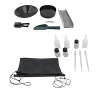 TIKATARER Kit de Battée D’or Portable, Rampe de Lavage en Alliage | Inclut Sac, Mousse épaisse, Tamis calibré, Aimant, Fioles, compte-gouttes.