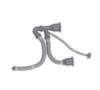 TIKATARER Kit de Vidange à Double Tuyau pour évier de Cuisine Multiple avec Grand Drainage Rapide, Forme Flexible Extensible, Acier Inoxydable PP PVC pour les Accessoires de Cuisine