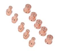 TIKATARER Kit D'électrode et de Buse pour Découpeur, Compatible avec | Embouts de rechange en laiton, 5 électrodes et 5 buses, support d\'arc stable pour la fabrication métallique