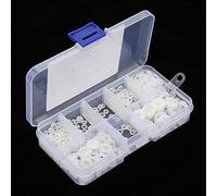 TIKATARER Laveuses en Nylon, 500 Pcs M2-M6 Laveuses en Caoutchouc en Nylon Plate des Plaines Kit d'assortiment avec Boîte (WHITE)