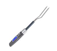 TIKATARER Lecteur de Température d'instance, Thermomètre à Viande Numérique avec écran LCD, Fourchette de Barbecue avec Fonction de Commutation pour la Cuisson du Steak de Dinde, Cuisine en Plein Air
