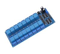 TIKATARER Module de Relais 16 Canaux avec Protection Optocoupleur, Alimentation électrique de Haut Niveau, pour le Contrôle des Appareils Ménagers, Sortie d'extension PLC (12V)
