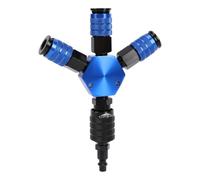 TIKATARER Répartiteur de Tuyau D'air, Filetage Mâle 1/4 NPT, Sortie 3 Voies | 300 PSI étanche, laiton aluminium, coupleur à connexion rapide pour compresseurs