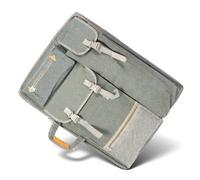 TIKATARER Sac d'art en Toile, Grand Sac de Transport étanche pour Planche à Croquis avec Plusieurs Poches, Bandoulière Réglable pour Planche à Dessin 4K, Rangement de Fournitures de (Gris fumé)