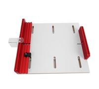 TIKATARER Scie à Table à Coupe Transversale, Traîneau Réglable, Clôture en | Gabarit pour le Travail du Bois, Base en contreplaqué, Rails en Alliage D'aluminium, Butée Réglable, Coupes Répétées,