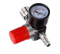 TIKATARER Soupape de Commande de Pressostat de Compresseur d'air, 4 Voies 175PSI avec Manomètre et Soupape de sécurité, de Décharge de sécurité pour le Remplacement de Connecteur de Style Européen