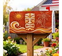 Tiki Face Couverture magnétique pour boîte aux lettres décorative pour décoration de cour avant 53,3 x 64,9 cm