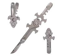 TIKIDESIGN Mini couteau de poche, multi-outil, outil multifonction 7 en 1, couteau multifonction, mini outil, barre de rupture, décapsuleur, scie, clé à molette, petit outil, gadget pour homme
