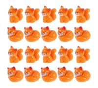 TIKODIDA Ornements de Bureau Animaux 20 Pièces, Figurines en Résine de Renard, Décorations Miniatures pour Paysage Extérieur et Micro Jardin