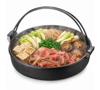 TIKUSAN Casserole japonaise en fonte Sukiyaki Nabe fabriquée au Japon (26 cm)