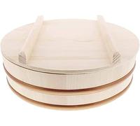TIKUSAN Hangiri Bol à sushis en bois avec bande en polypropylène et couvercle fabriqué au Japon - 33 cm