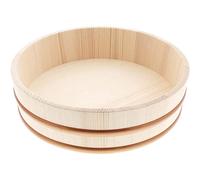 TIKUSAN Hangiri Sushi Récipient en bois pour mélange de riz fabriqué au Japon fabriqué au Japon en sapin Momi Bol à riz Sushi Oke (27 cm)
