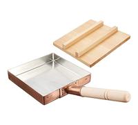 TIKUSAN Poêle japonaise en cuivre Tamagoyaki/Omelette (15 x 15 cm)