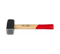 TILL. - Massette carrée 1000 g | Manche bois | Pour maçonnerie, démolition et taille de pierre | Finition robuste 40 mm