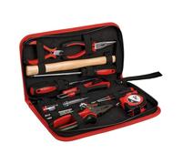 TILL. - Trousse d’outillage 12 pièces - Pince universelle, pince coupante, pince à bec long, marteau, cutter, clé à molette, tournevis, mètre ruban - Kit outils acier