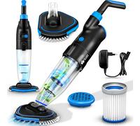 tillvex Aspirateur de piscine avec batterie - jusqu'à 25 m³ | Aspirateur de fond de piscine électrique | Nettoyeur de piscine avec filtre & système à 2 vitesses | Aspirateur à main Kit de nettoyage sa