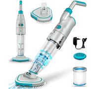 tillvex Aspirateur Électrique pour Piscines | Nettoyeur de Piscine sans Fil | Kit de Nettoyage avec Filtre & 2 Vitesses | Rechargeable