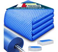 tillvex® Bâche Solaire de Piscine, 400 µm, Ronde, Ø 427 cm, Film Thermique à découper, pour réchauffer l'eau de la Piscine