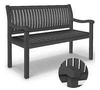 tillvex Banc de Jardin 125 cm en Bois avec Couverture | Solide Banquette d'Extérieur 2-3 Places | Jusqu'à 320 kg de Charge | Meuble de Terrasse, Parc, Patio, Balcon
