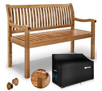 tillvex Banc de Jardin 150 cm en Bois avec Couverture | Solide Banquette d'Extérieur 3-4 Places | Jusqu'à 320 kg de Charge | Meuble de Terrasse, Parc, Patio, Balcon