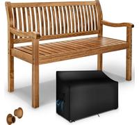 tillvex® Banc de jardin en bois brun foncé 150 cm / 3 - 4 personnes Banc de parc massif Banc de jardin