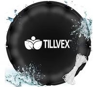 tillvex® Coussin gonflable d’hivernage pour piscine, taille XXL, avec valve de sécurité et double couture, kit de réparation inclus, 500 cm, noir