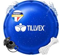 tillvex® Coussin Hivernage Piscine Ø 5 m + Corde 12m & Kit Réparation | Coussin d'air hivernage piscine, résistant gel & chlore jusqu'à -20°C | Valve à vis incluse | Protection piscine hiver