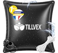 tillvex® Coussin Hivernage Piscine 120x120cm + Corde 12m & Kit Réparation | Coussin d'air hivernage piscine, résistant gel & chlore jusqu'à -20°C | Valve à vis incluse | Protection piscine hiver