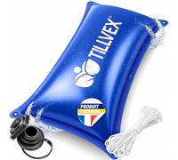 tillvex® Coussin Hivernage Piscine 2x4m + Corde 12m & Kit Réparation | Coussin d'air hivernage piscine, résistant gel & chlore jusqu'à -20°C | Valve à vis incluse | Protection piscine hiver