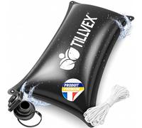 tillvex® Coussin Hivernage Piscine 2x4m + Corde 12m & Kit Réparation | Coussin d'air hivernage piscine, résistant gel & chlore jusqu'à -20°C | Valve à vis incluse | Protection piscine hiver