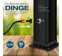 tillvex douche solaire 40L noir/argent avec capot de protection douche de jardin douche de piscine camping piscine solaire extérieure douche à effet pluie
