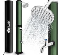 tillvex douche solaire 60 litres noir/vert avec housse de protection douche de jardin douche de piscine camping piscine solaire extérieure douche de pluie