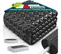 tillvex® Elite Bâche Solaire à Bulles 400 µm pour Piscine | Ronde 488 cm | Film Thermique à découper ProHeat QB4 | pour réchauffer l'eau de la Piscine