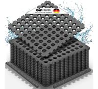 tillvex® Lot de 12 tapis de protection de sol pour piscine - Avec trous - 51 x 51 cm | Tapis de sol pour piscine et pataugeoire | Tapis de sol d'extérieur | Tapis de protection du sol pour jacuzzi