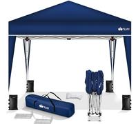 tillvex Pavillon 3x3m bleu étanche | Pop-Up Pliable réglable en hauteur | Tente de jardin protection UV 50+ | Tente de réception avec sac pour le jardin