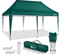 tillvex Pavillon 3x6m vert étanche | Pop-Up Pliable réglable en hauteur | Tente de jardin protection UV 50+ | Tente de réception avec sac pour le jardin