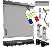 tillvex® Store Vertical pour extérieur et intérieur 140 x 250 cm + Housse de Protection - Store extérieur imperméable avec manivelle pour Balcon, Terrasse et Jardin - Protection Solaire en Aluminium
