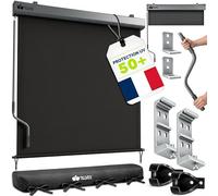 tillvex® Store Vertical pour extérieur et intérieur 160 x 250 cm + Housse de Protection - Store extérieur imperméable avec manivelle pour Balcon, Terrasse et Jardin - Protection Solaire en Aluminium