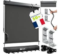 tillvex® Store Vertical pour extérieur et intérieur 180 x 250 cm + Housse de Protection - Store extérieur imperméable avec manivelle pour Balcon, Terrasse et Jardin - Protection Solaire en Aluminium