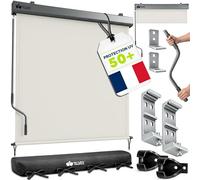 tillvex® Store Vertical pour extérieur et intérieur 200 x 250 cm + Housse de Protection - Store extérieur imperméable avec manivelle pour Balcon, Terrasse et Jardin - Protection Solaire en Aluminium
