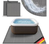 tillvex® Tapis de fond pour spa carré 200 cm Gris | Tapis de fond pour spas extérieurs | Tapis de protection thermique du fond de la piscine | Protection du fond de la piscine protège & isole