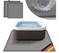 tillvex® Tapis de Sol carré 200 cm pour Spa | Tapis de Protection Thermique pour Jacuzzi et Piscine | sous-Couche Isolante | Plaque de Sol Antichoc (Gris)