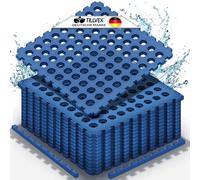 tillvex® Tille de protection pour piscine 12 pièces avec trous 51x51 cm | Tapis de protection pour piscine et bassin | Tapis de piscine pour extérieur | Sous-couche de protection thermique pour