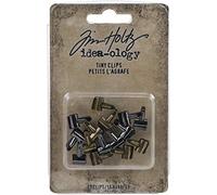 Tim Holtz Tiny Clips Lot de 15 minuscules Idea-OLOG, Métal, Petites Pinces, Taille unique