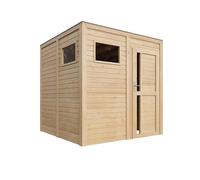 TIMBELA Abri de Jardin en Bois 4,20 m², Cabane de Jardin Exterieur 17 mm épaisseur de Paroi, Cabanon Jardin Exterieur à Outils et Velo avec Sol imprégné, M325F1+M325G